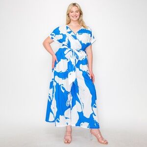 B-105-1，Print jumpsuit Plus Size ，Curve Size，Brand new